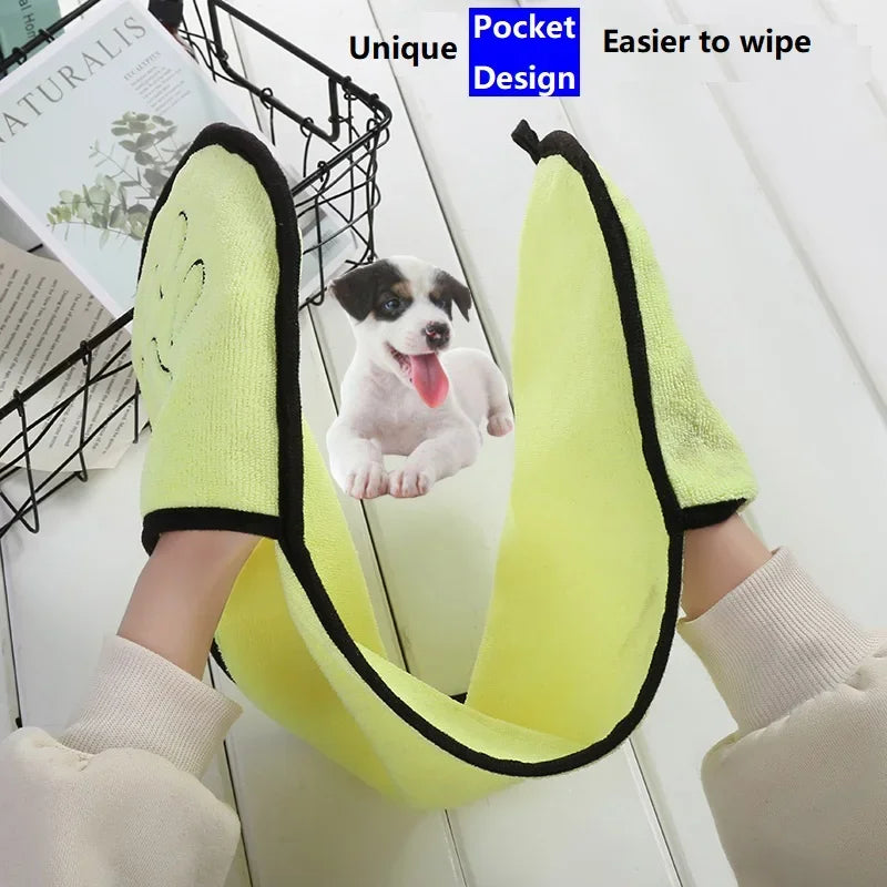 Pet Bath Towel Quick Dry Absorbent Microfiber Bathrobe For Dogs