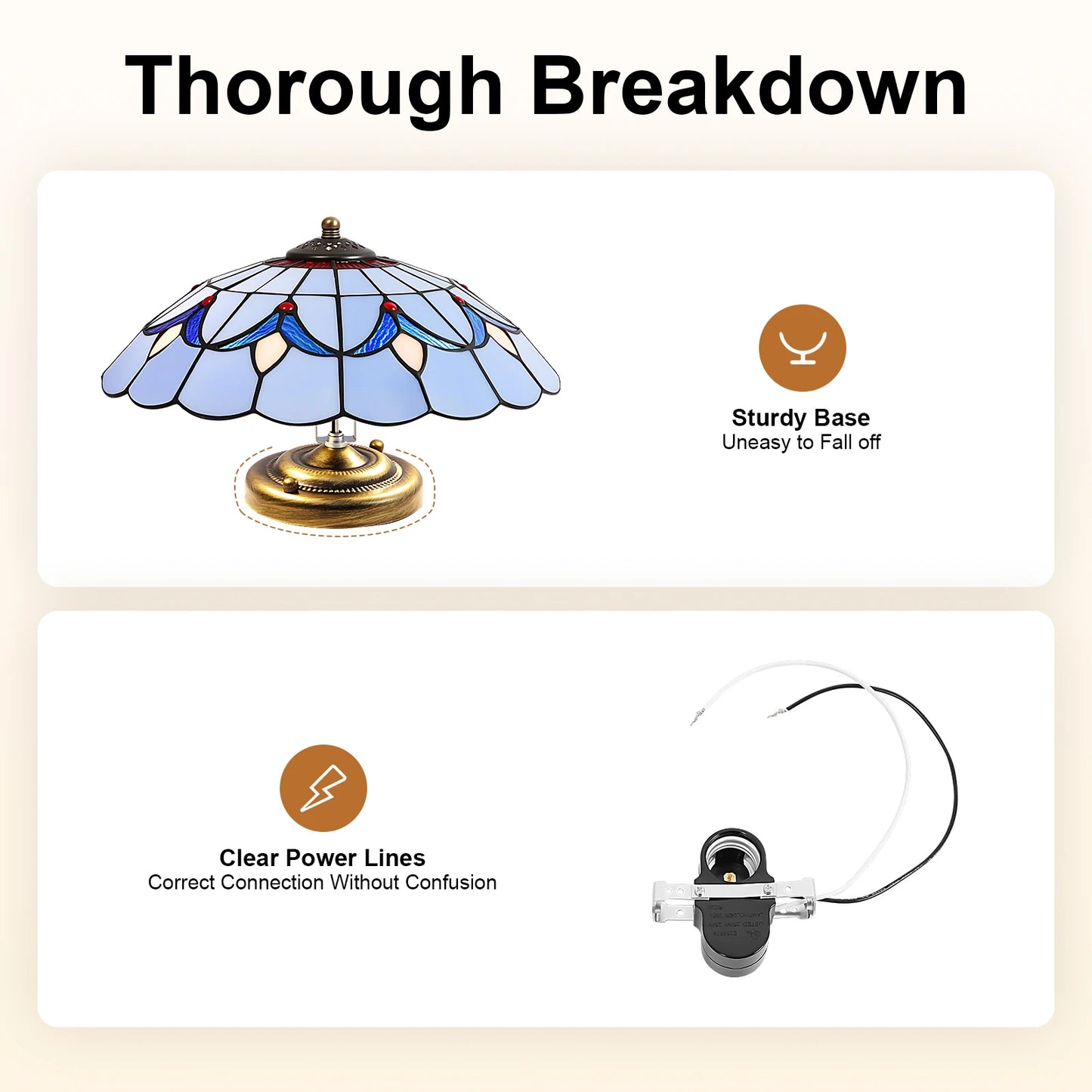 Umbrella Shaped Retro Ceiling Light Painted Glass Lampshade