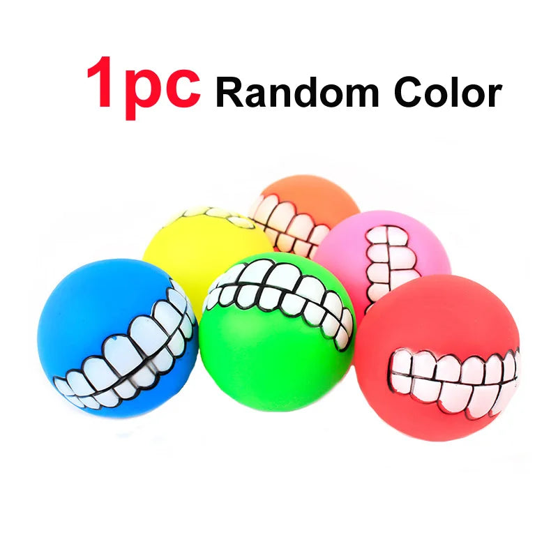 Pawstrip Rubber Squeaky Dog Toy Ball Bite Resistant