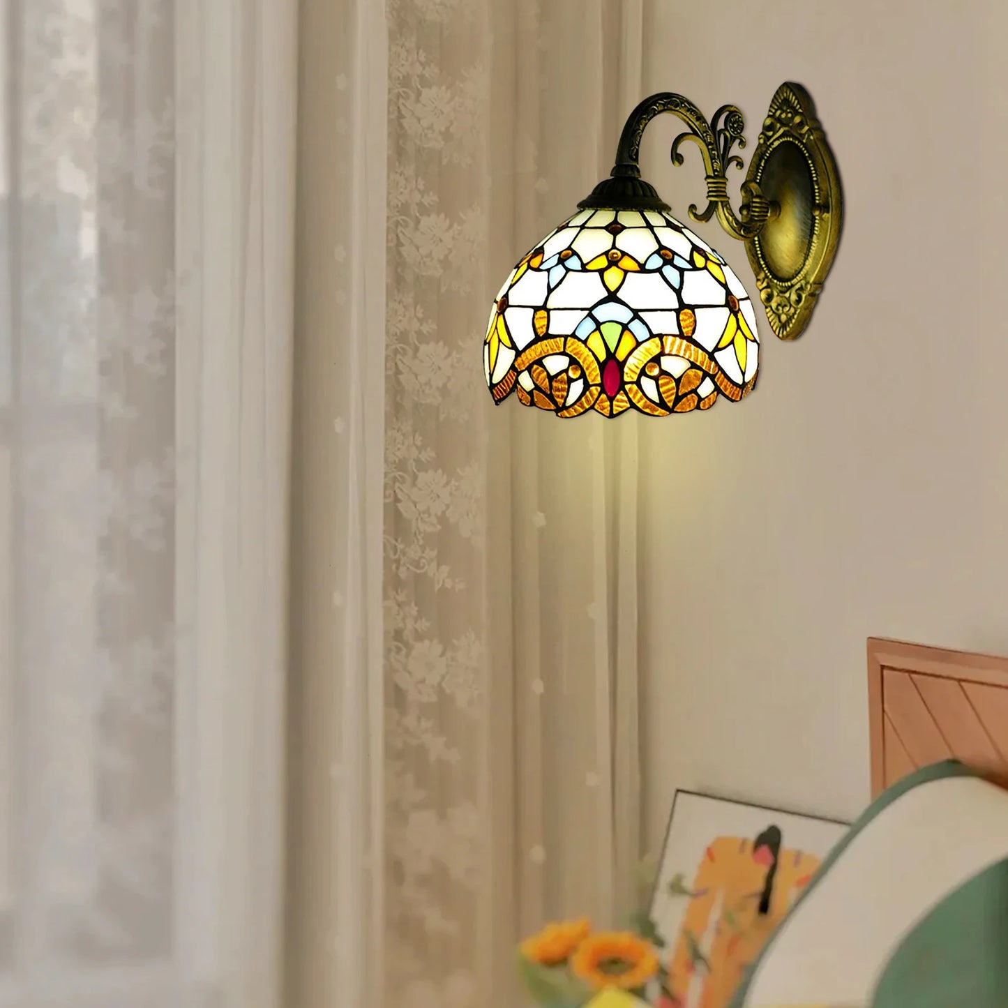 Vintage Dome Wall Lamp Retro Handmade Light For Living Room