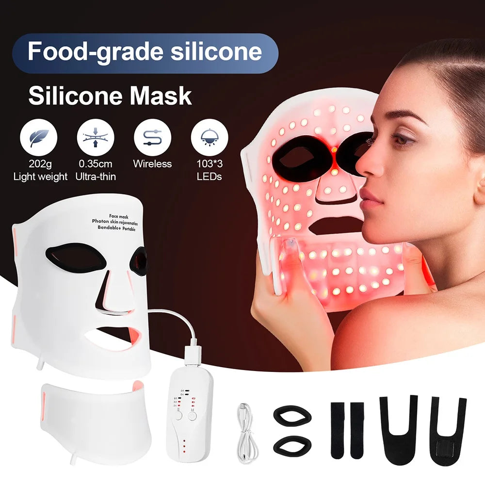 Foreverlily Silicone LED Mask For Face And Neck LED Therapy