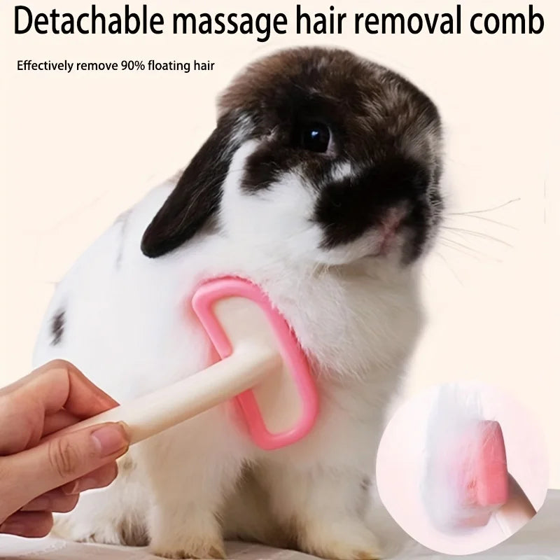 Detachable Rabbit Massage Hair Removal Comb For Rabbits Chinchillas Cats