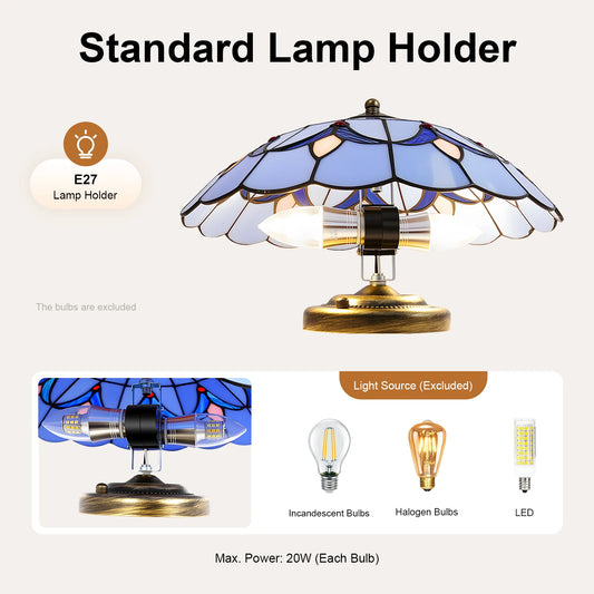 Umbrella Shaped Retro Ceiling Light Painted Glass Lampshade