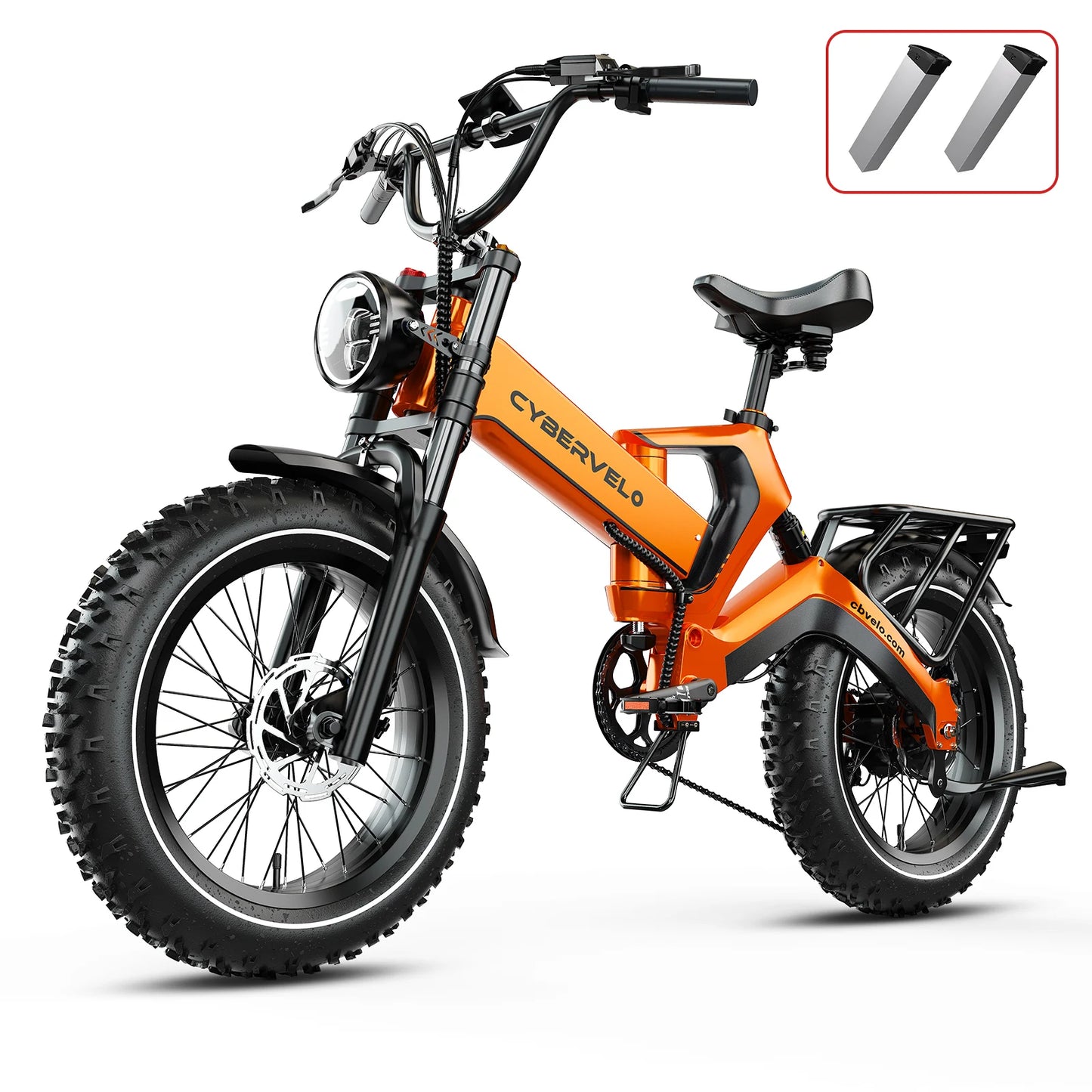 CYBERVELO Fat Tire 2000W Foldable E Bike Removable 48V EK6