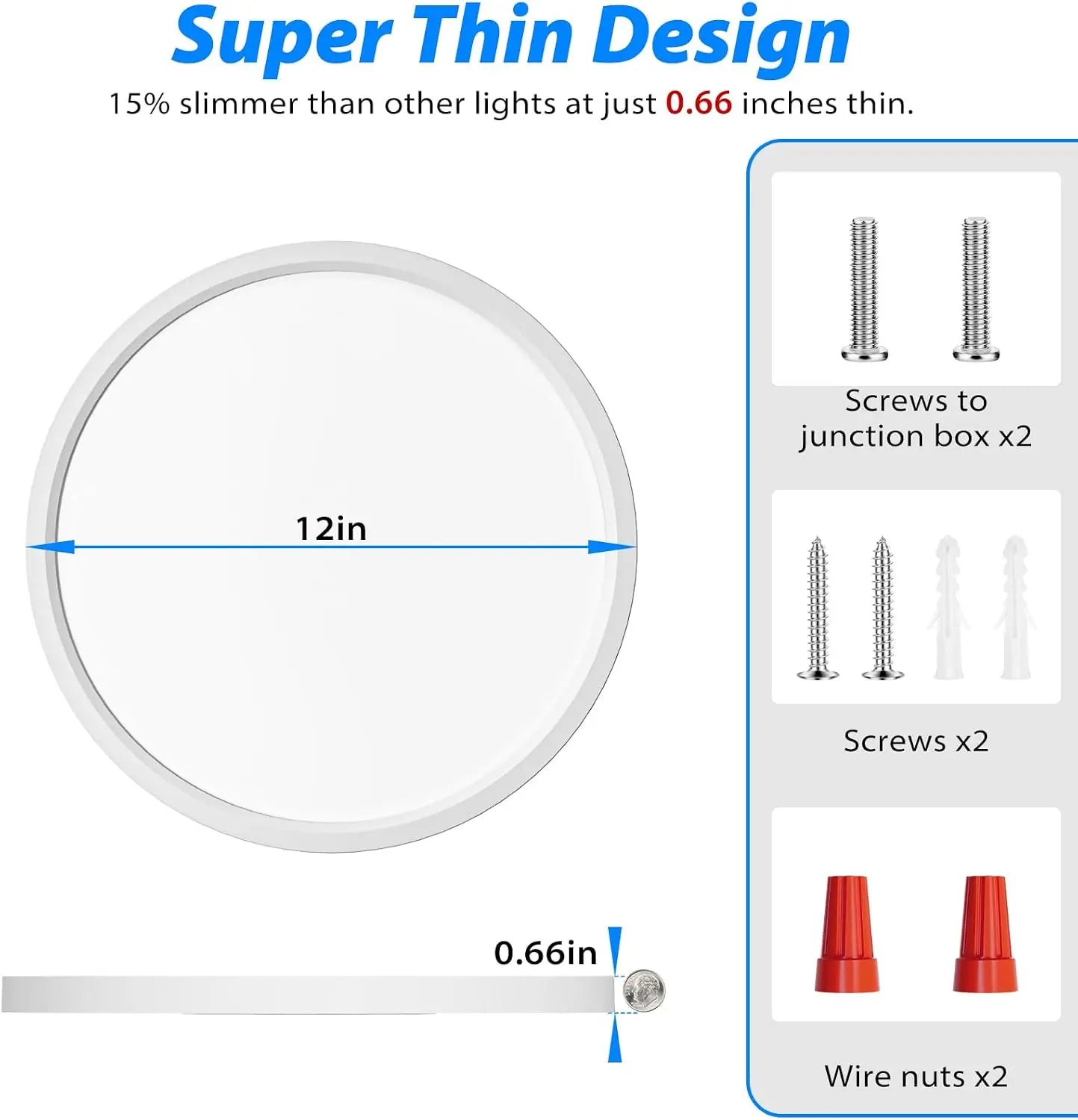 LED Ceiling Light 5CCT 3000K To 6500K 2400LM 24W Energy Efficient