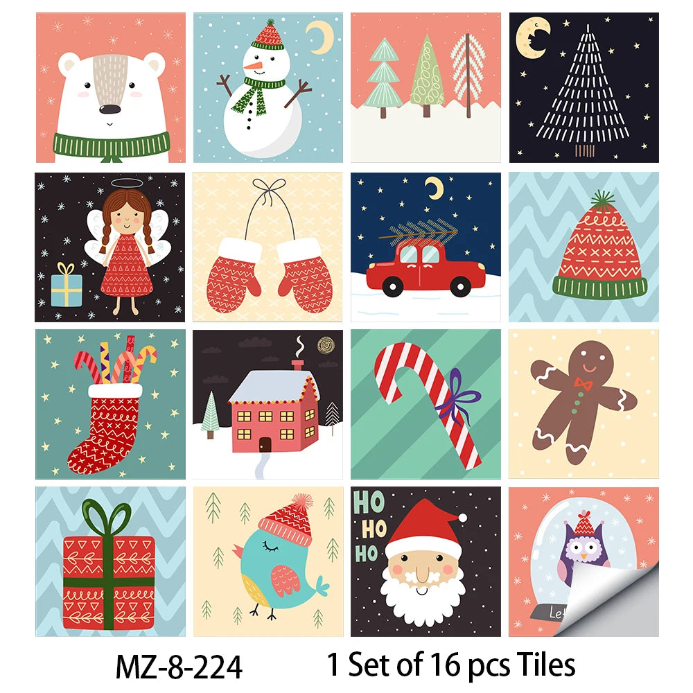 Matte Waterproof Tile Wall Sticker Peel And Stick PVC Mural