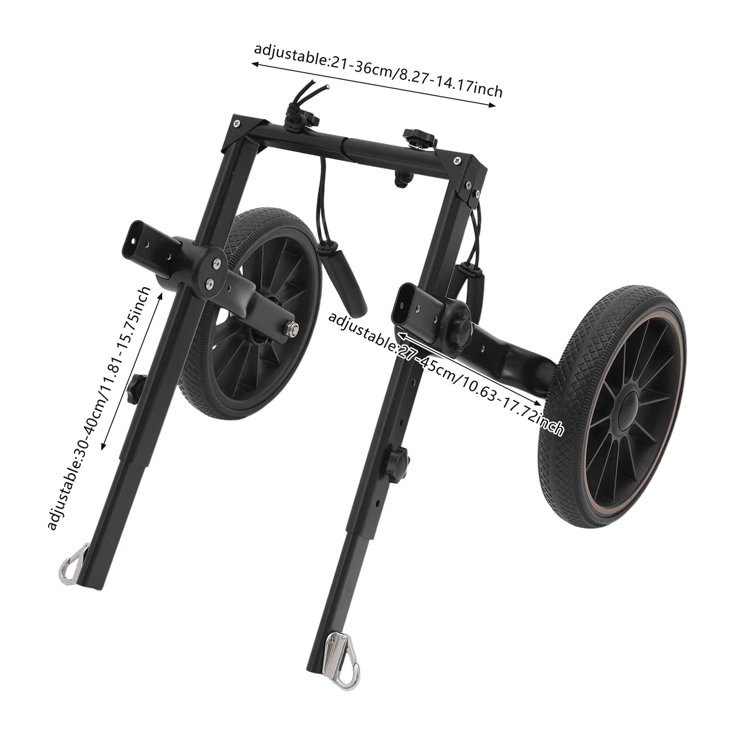 Bymaocar Adjustable Aluminum 2 Wheel Dog Wheelchair Up To 65kg
