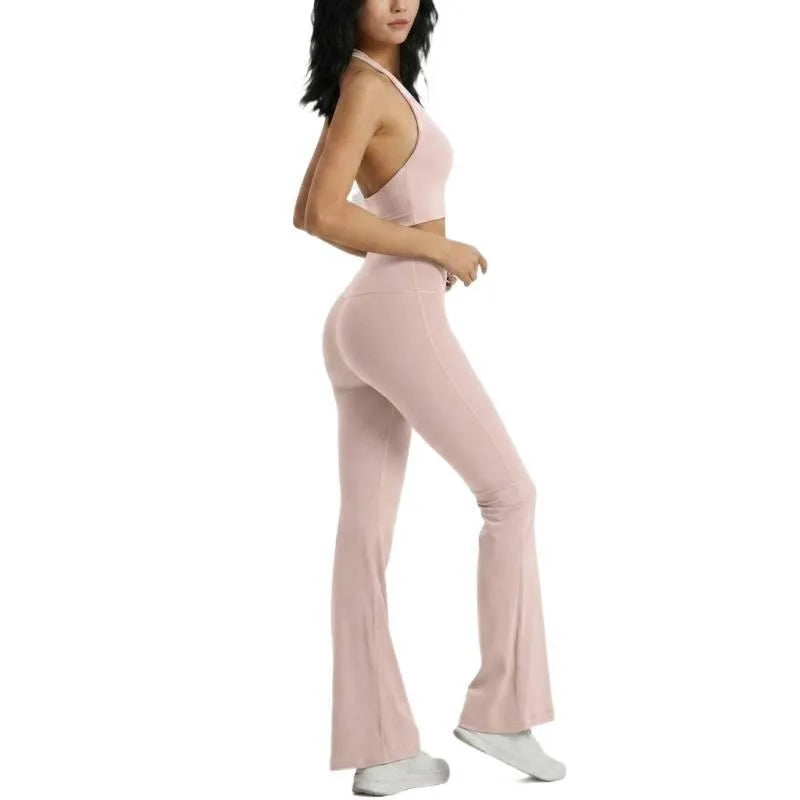 Flared Leggings Women High Waist Yoga Pants Breathable Quick Dry