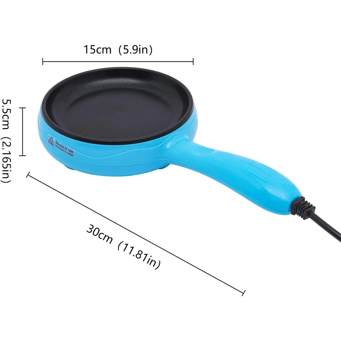 Nonstick Electric Skillet 110V Mini Frying Pan For Cooking