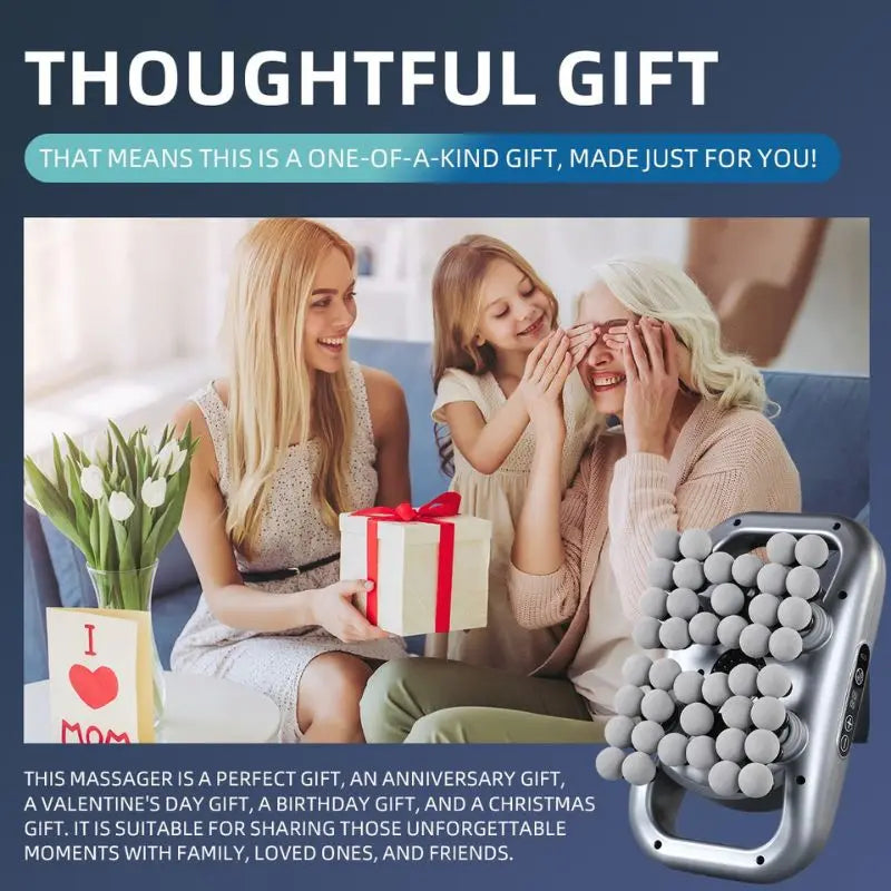 Professional 42-Head Massage Gun With LED Display And 9 Speeds
