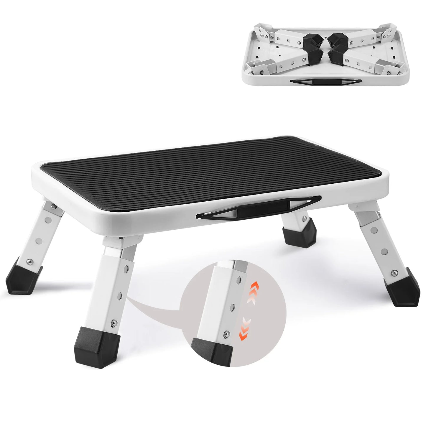 VEVOR One Step Stool 330lbs Capacity Adjustable Non Slip