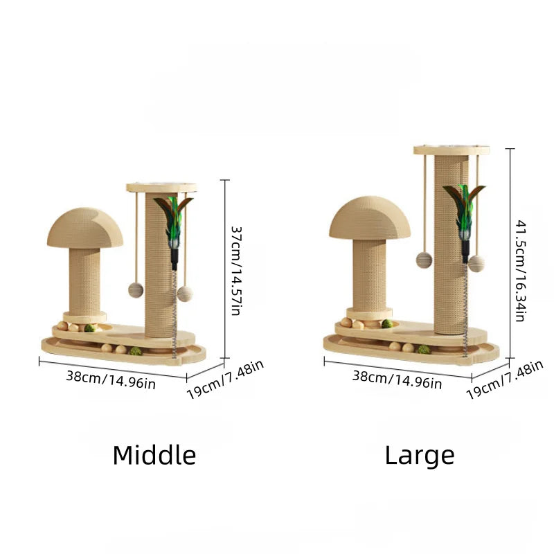 CZBNYX Three Tier Interactive Cat Scratching Post Tower With Jute Ball Track