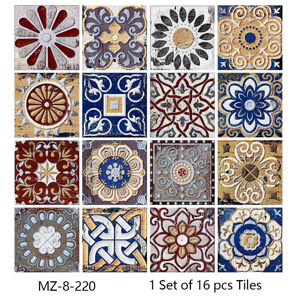 Matte Waterproof Tile Wall Sticker Peel And Stick PVC Mural