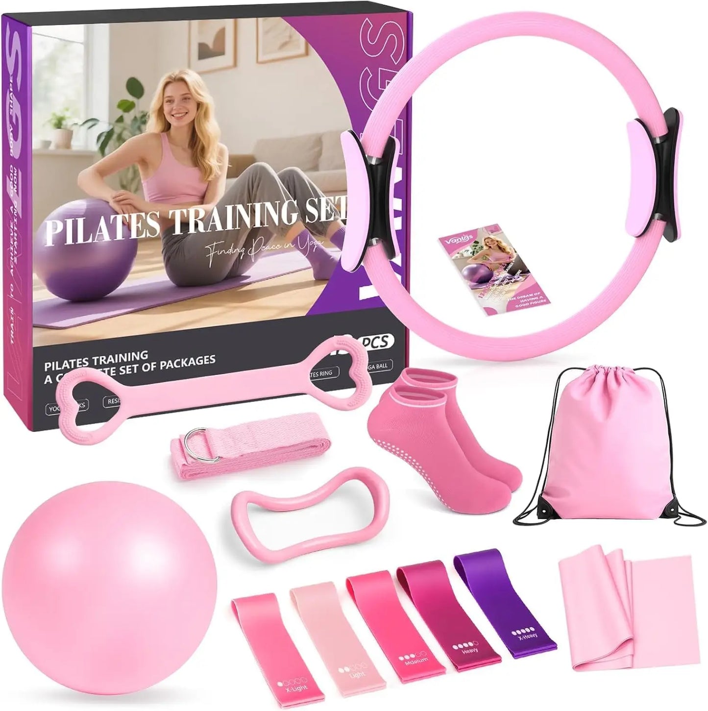 Home Pilates Kit for Women with Ring Ball and Bands