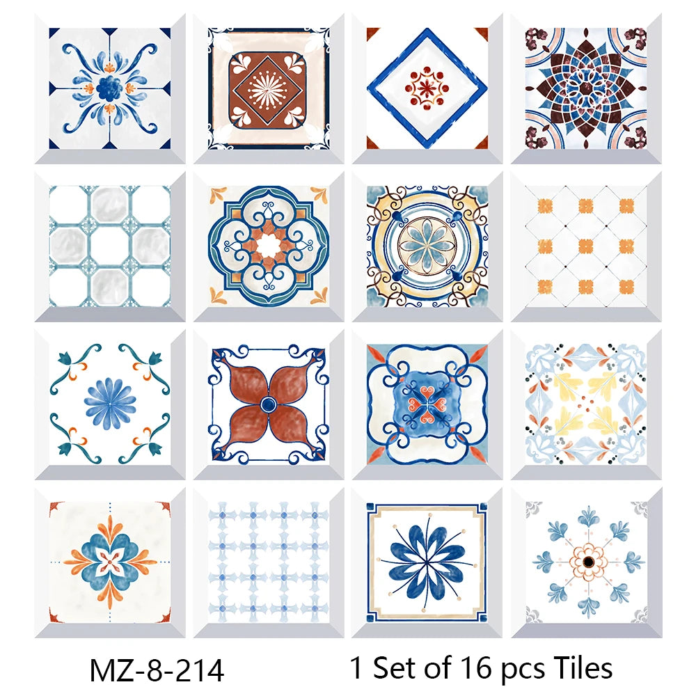 Matte Waterproof Tile Wall Sticker Peel And Stick PVC Mural