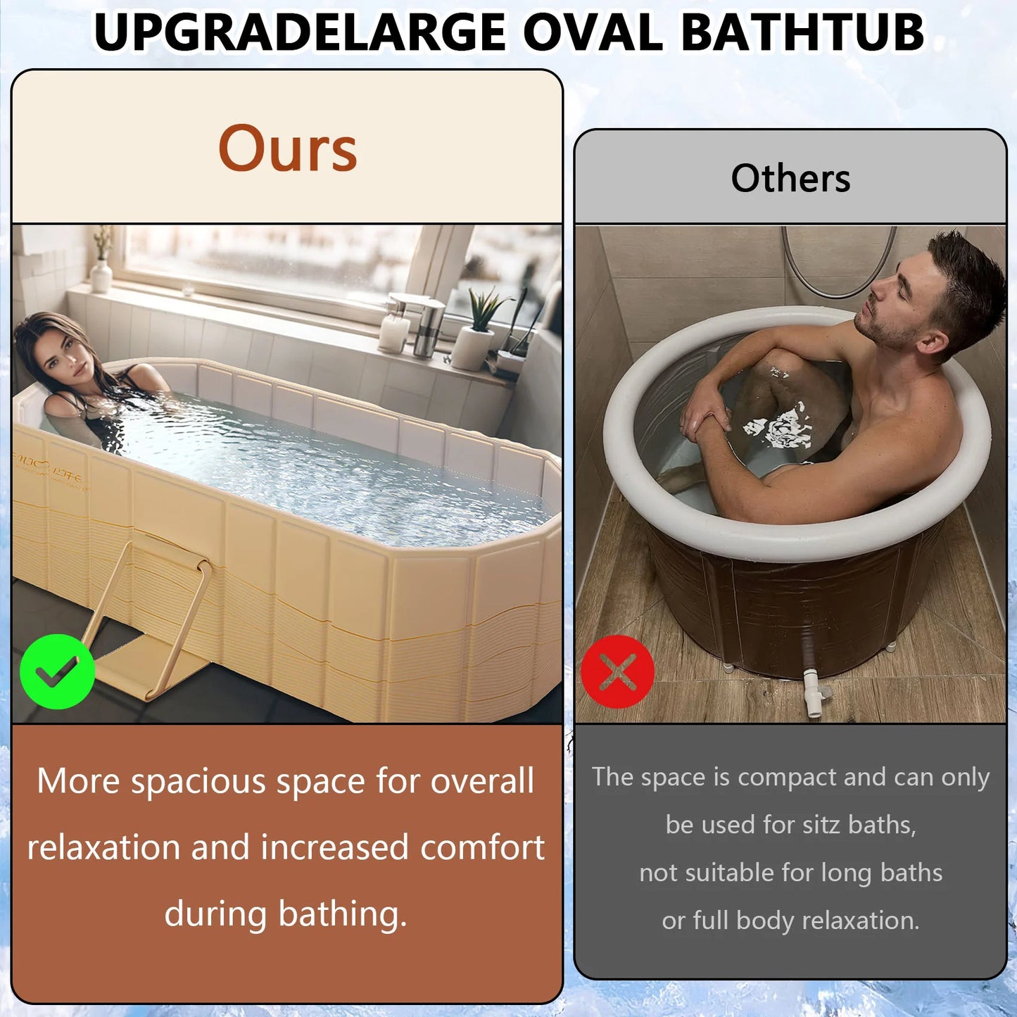 Portable Constant Temperature Foldable Bathtub For Adults With Lid