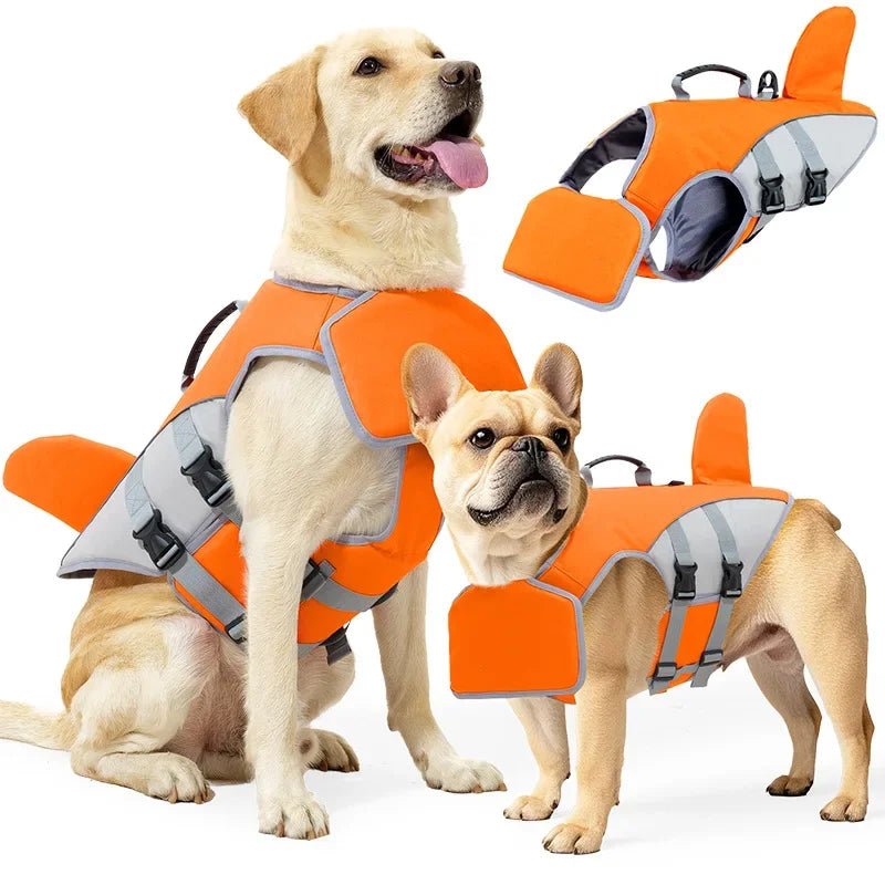 Dog Life Vest Shark Fin Safety Jacket For Pool Surfing