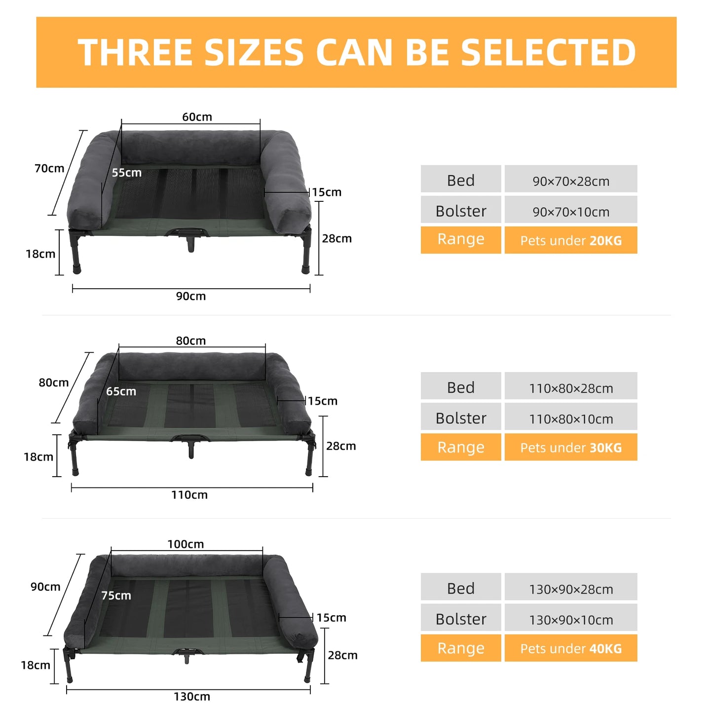BINGOPAW Elevated Outdoor Indoor Dog Bed With Breathable Mesh