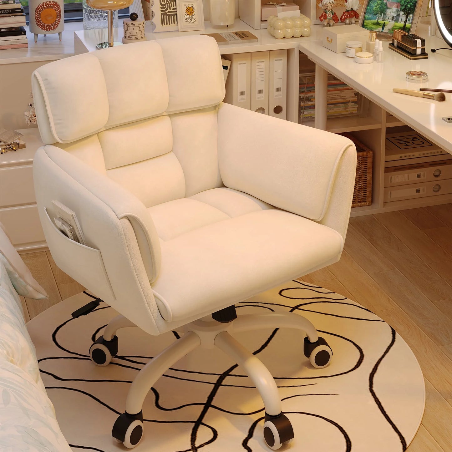 EnHomee Home Office Chair With Arms Wheels Adjustable Height Desk Chair