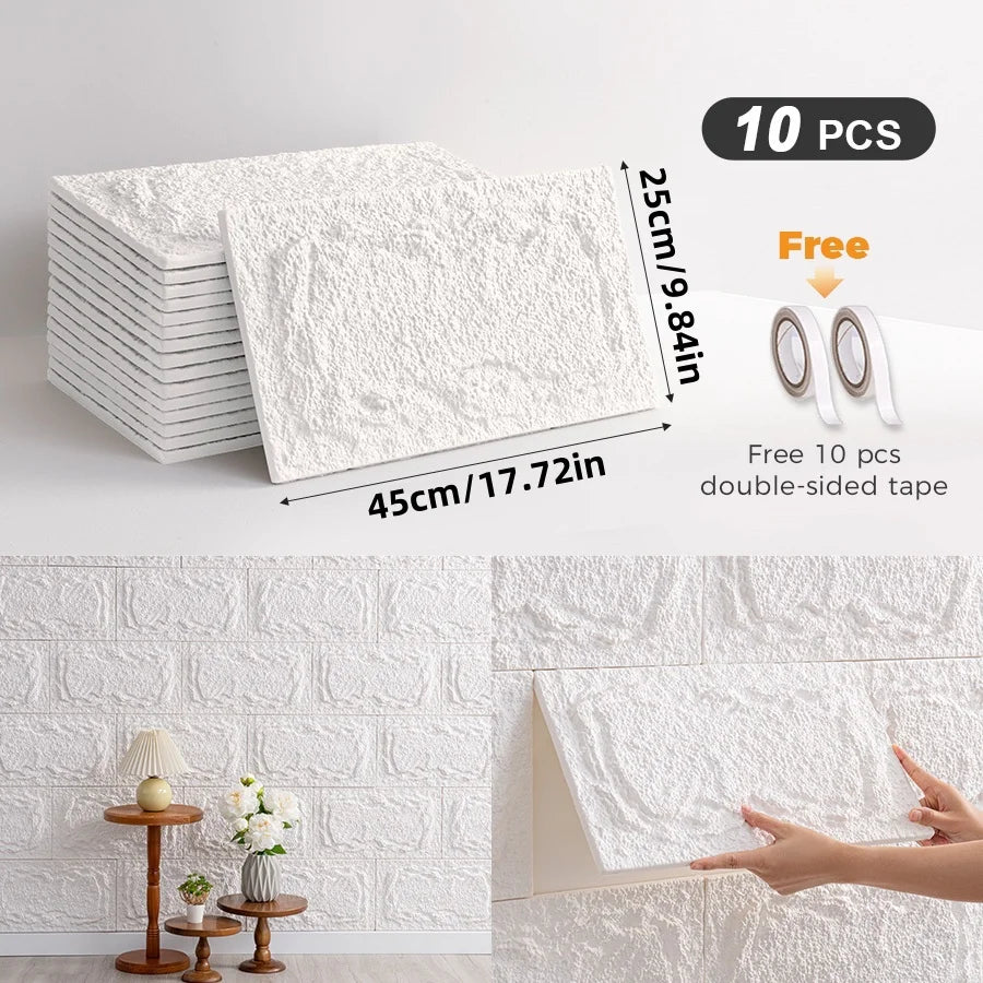 CHEE LYEE 3D Self-Adhesive Stone Wall Panels for Indoor Decor