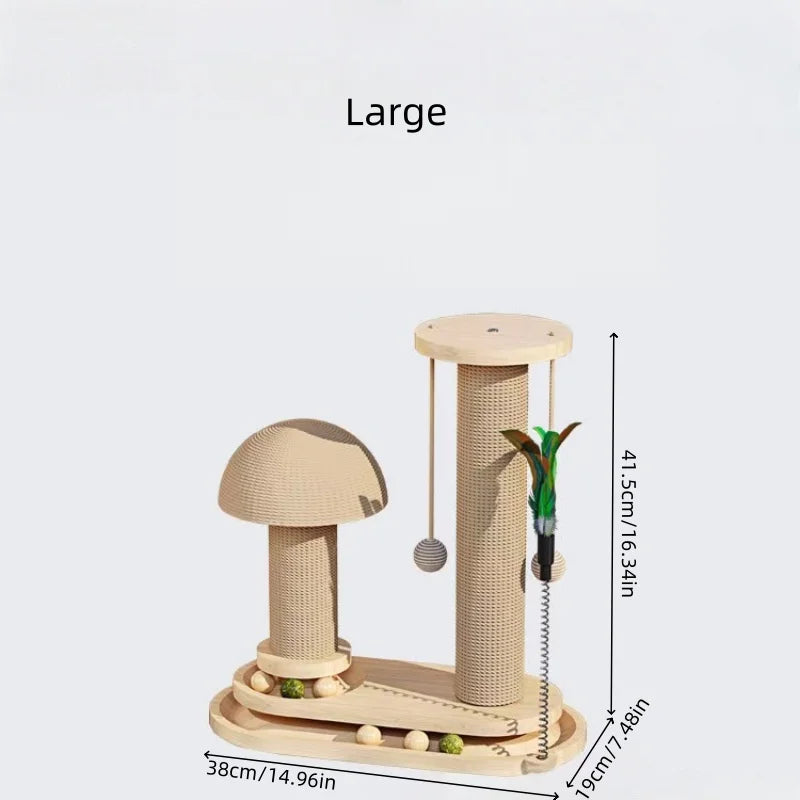 CZBNYX Three Tier Interactive Cat Scratching Post Tower With Jute Ball Track