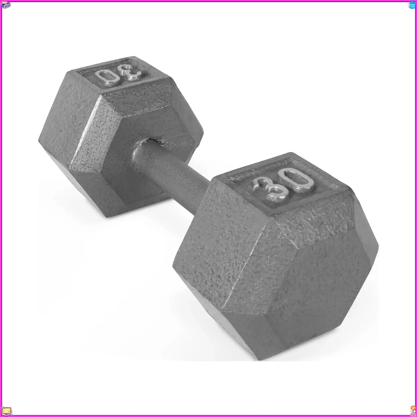 Sturdy Cast Iron Hex Dumbbell Non-Roll for Gym and Home