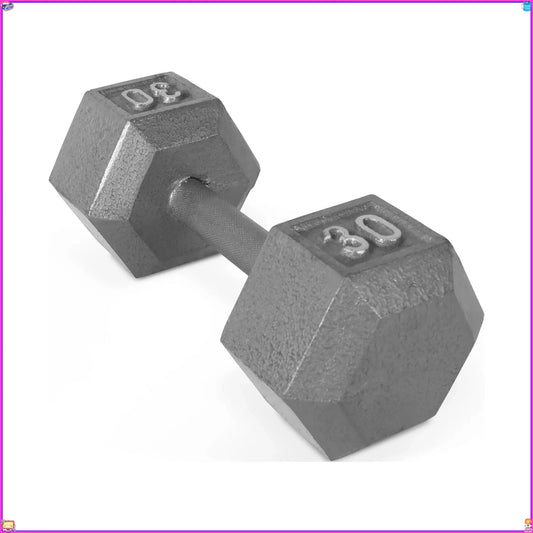 Sturdy Cast Iron Hex Dumbbell Non-Roll for Gym and Home