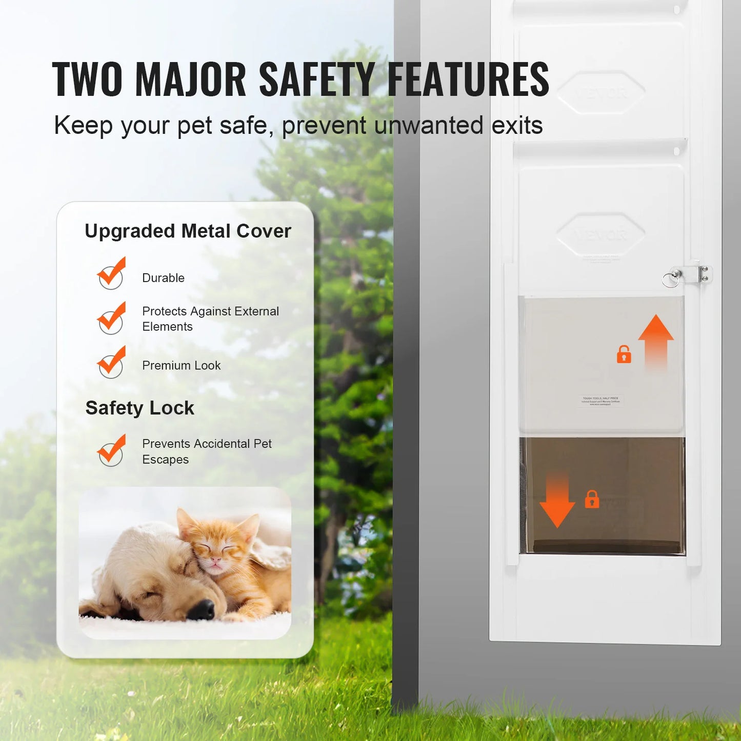 Dog Door Sliding Glass Door Aluminum Frame Tempered Glass