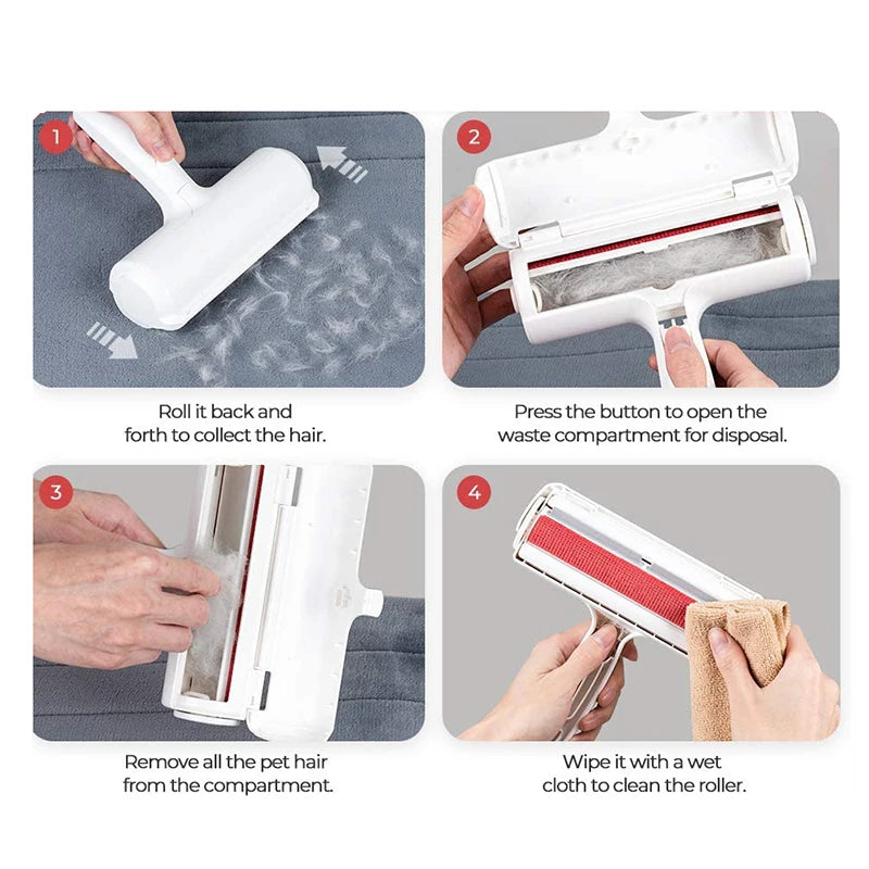 Pet Hair Remover Roller Brush For Dog Cat Fur On Car Clothing
