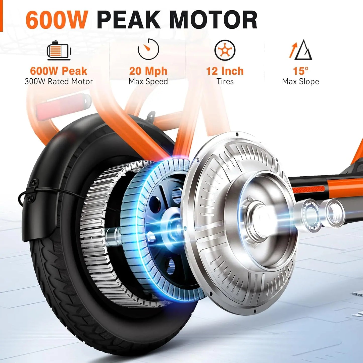 C10 600W Electric Bicycle Folding With Seat And Brakes