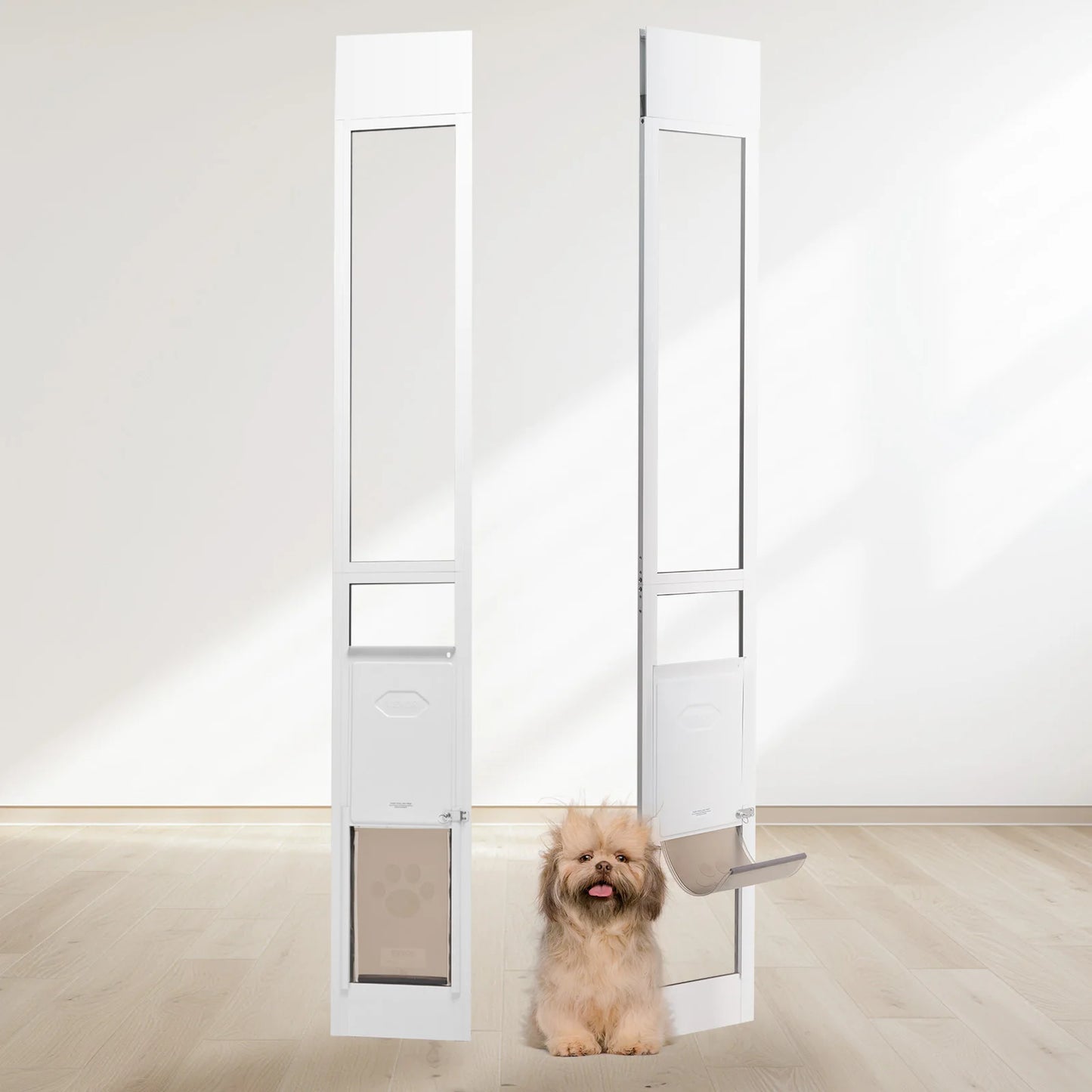 Dog Door Sliding Glass Door Aluminum Frame Tempered Glass