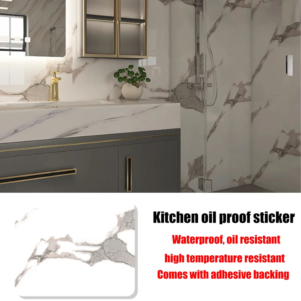 Oil Proof Kitchen Wall Stickers Self Adhesive Protective Wallpaper PVC