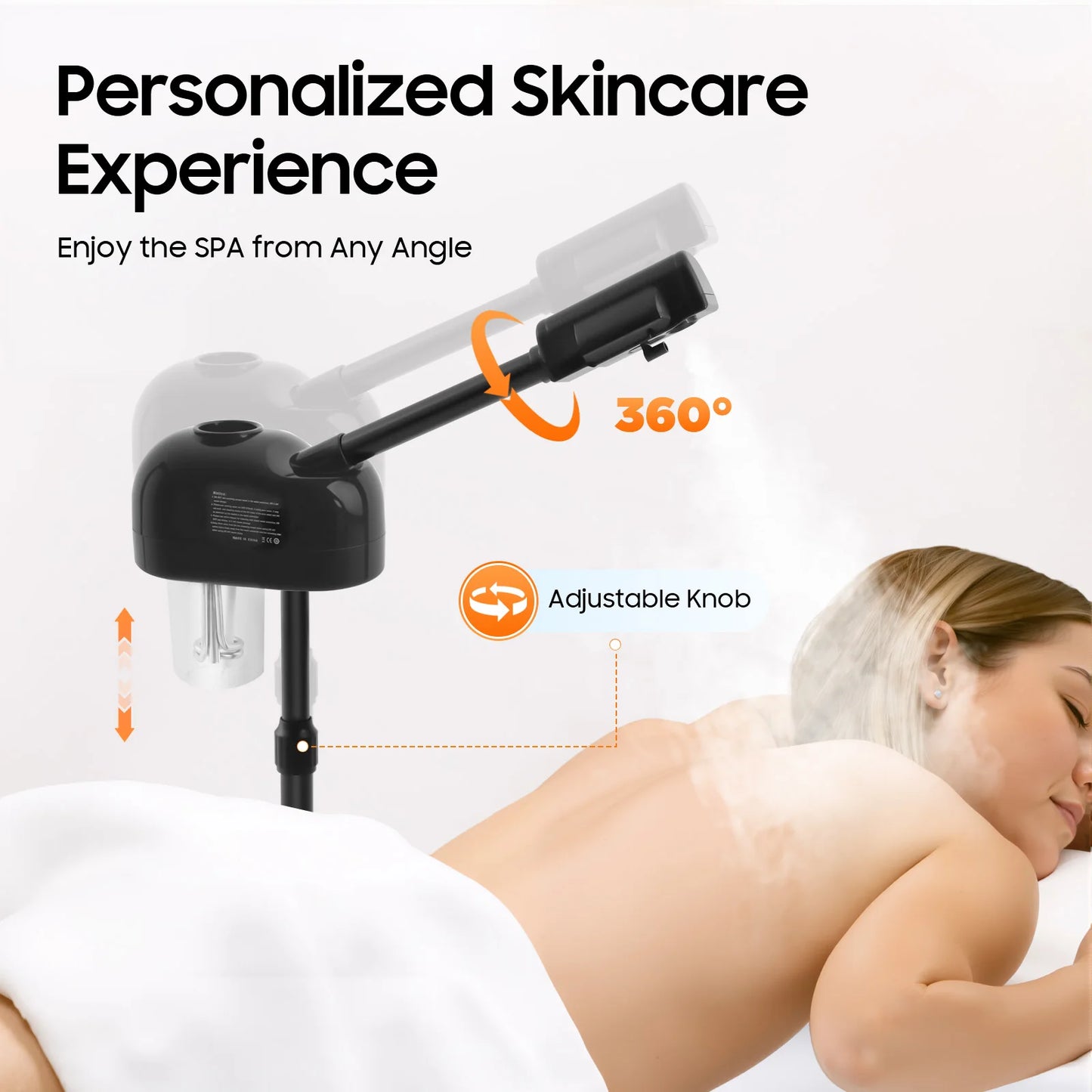 Bymaocar 800W Facial Steamer 360 Degree Skin Care Equipment