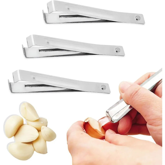 Stainless Steel Garlic Peelers 3 Pack For Easy Skin Removal