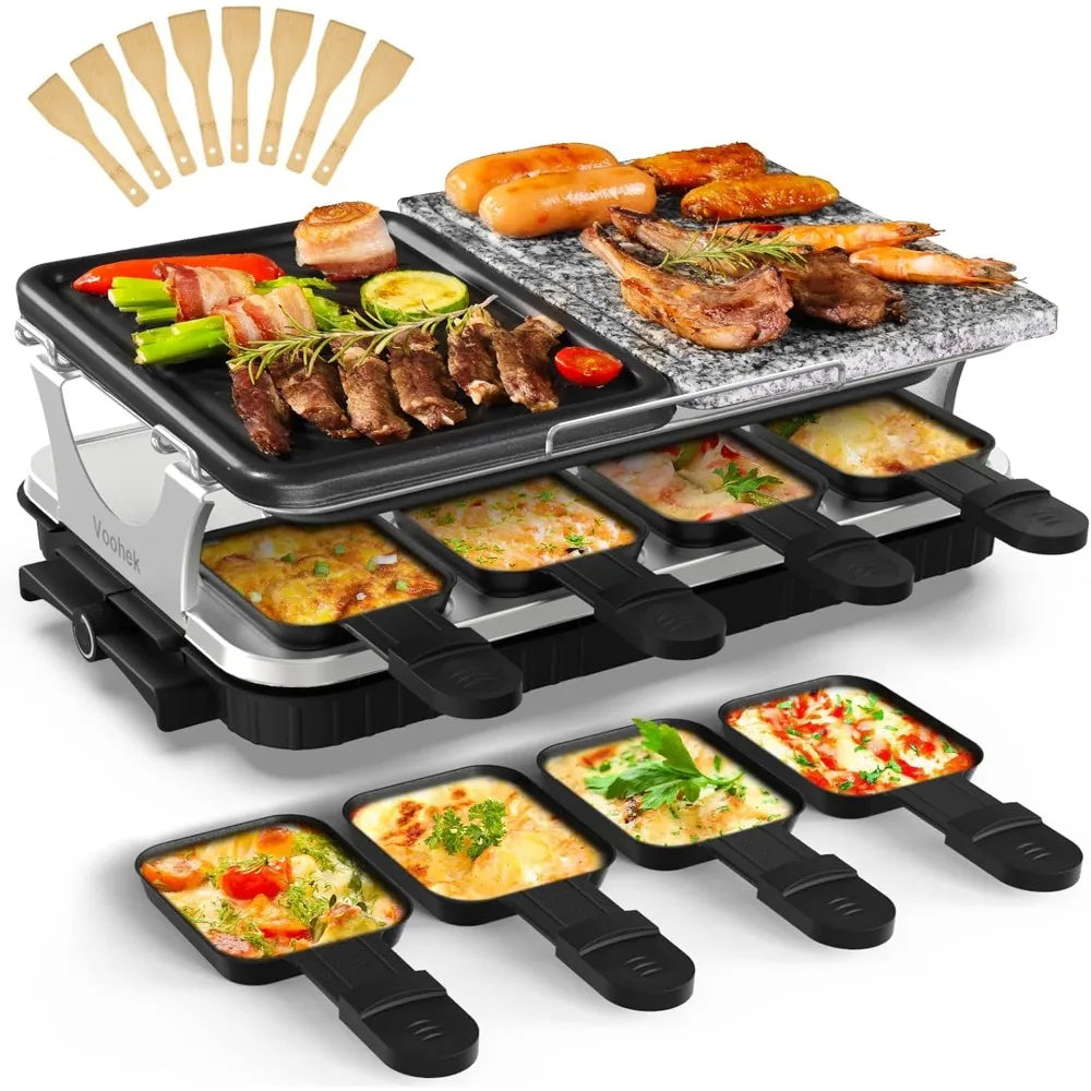 Two in One Smokeless Electric Korean BBQ Grill Raclette