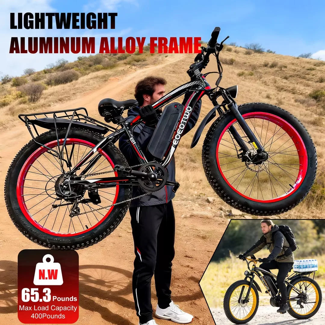 EOEOTWO E01 Fat Tire Electric Bike For Adults All Terrain