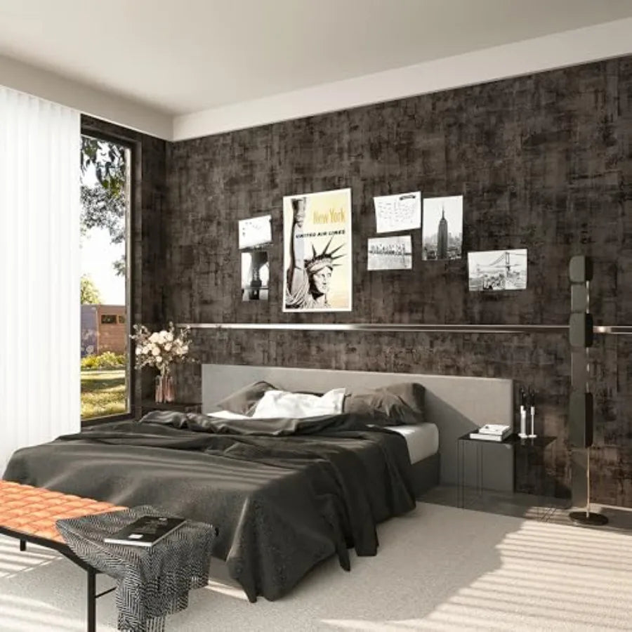Industrial Style Concrete Checkerboard Contact Paper Peel And Stick Wallpaper