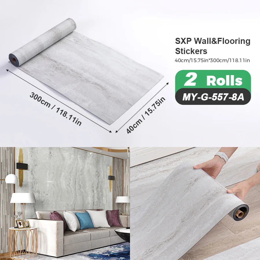 Self Adhesive Wall Floor Sticker Peel And Stick Wood Grain Marble Design