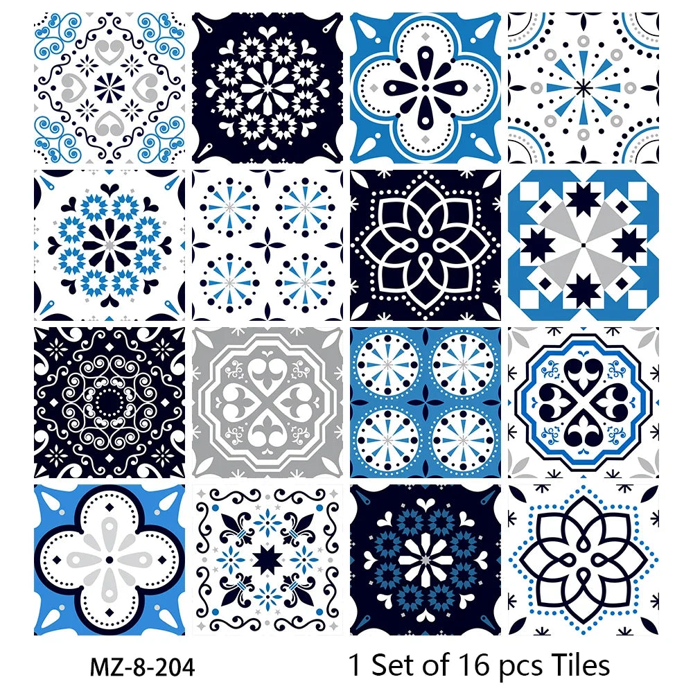 Matte Waterproof Tile Wall Sticker Peel And Stick PVC Mural
