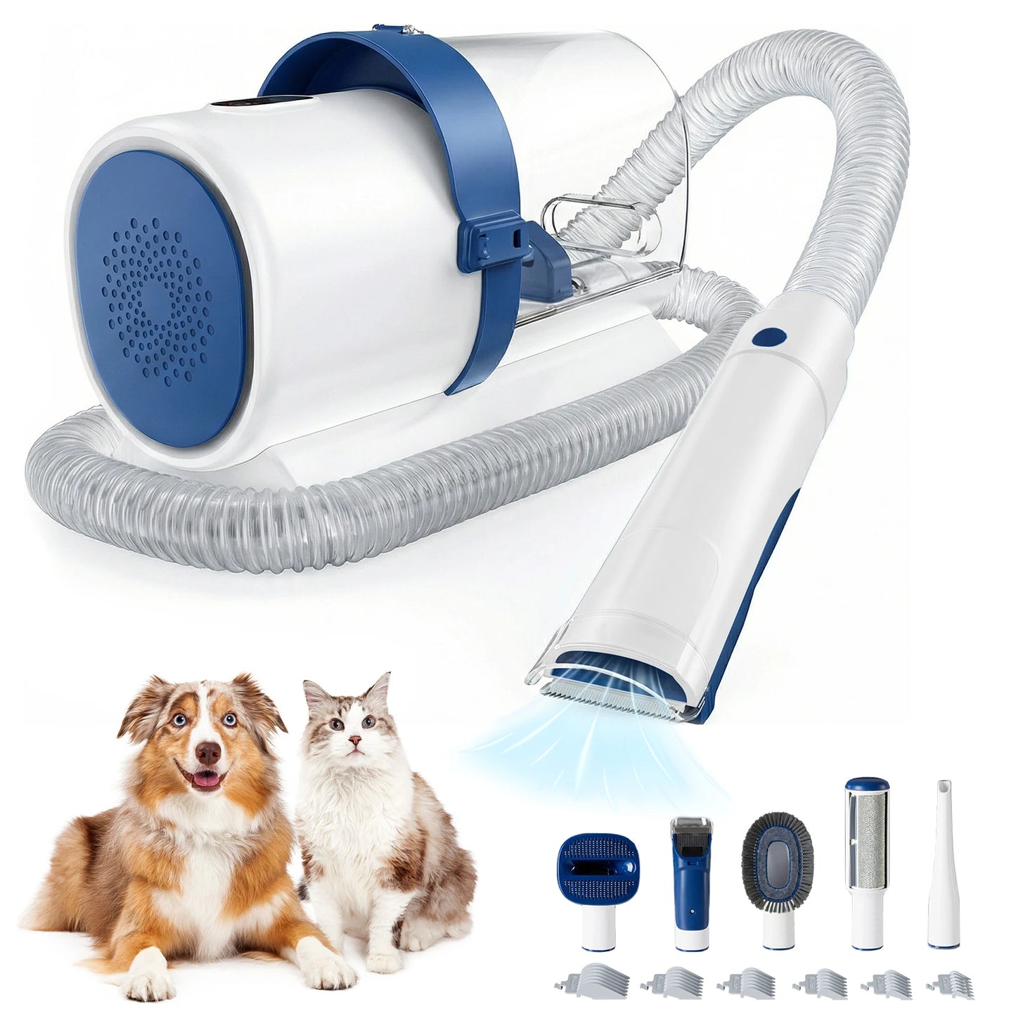 2.5L Pet Grooming Vacuum Kit With Cordless Low Noise Clippers For Cats