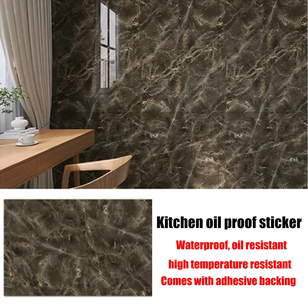 Oil Proof Kitchen Wall Stickers Self Adhesive Protective Wallpaper PVC