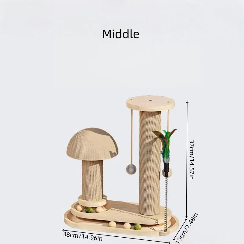 CZBNYX Three Tier Interactive Cat Scratching Post Tower With Jute Ball Track