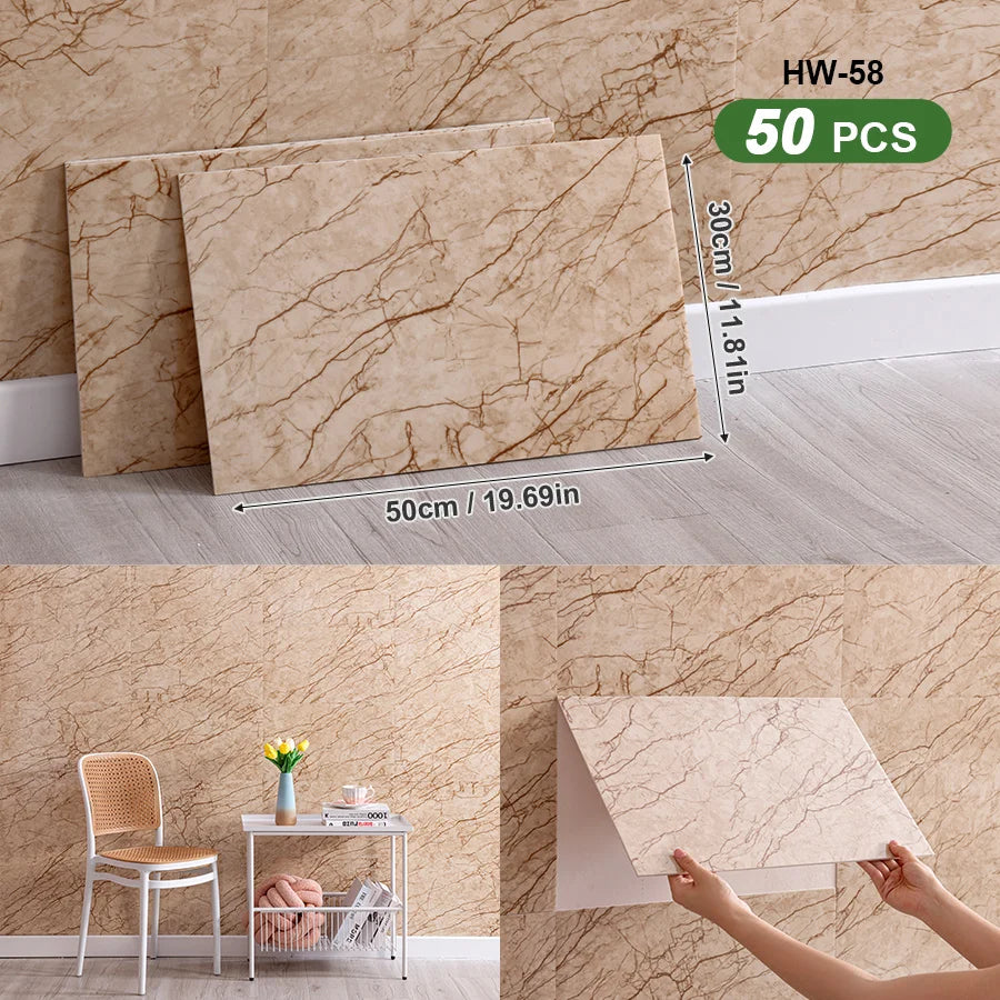 3D Self Adhesive Peel And Stick SXP Wall Tiles For Indoor Walls