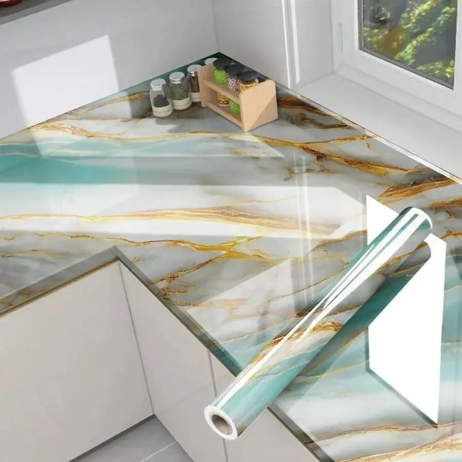 Oil Proof Kitchen Wall Stickers Self Adhesive Protective Wallpaper PVC