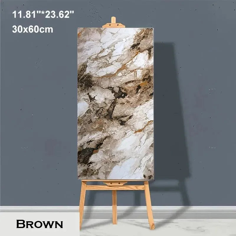 Self-Adhesive Marble PVC Floor Tiles Waterproof Peel Stick Removable