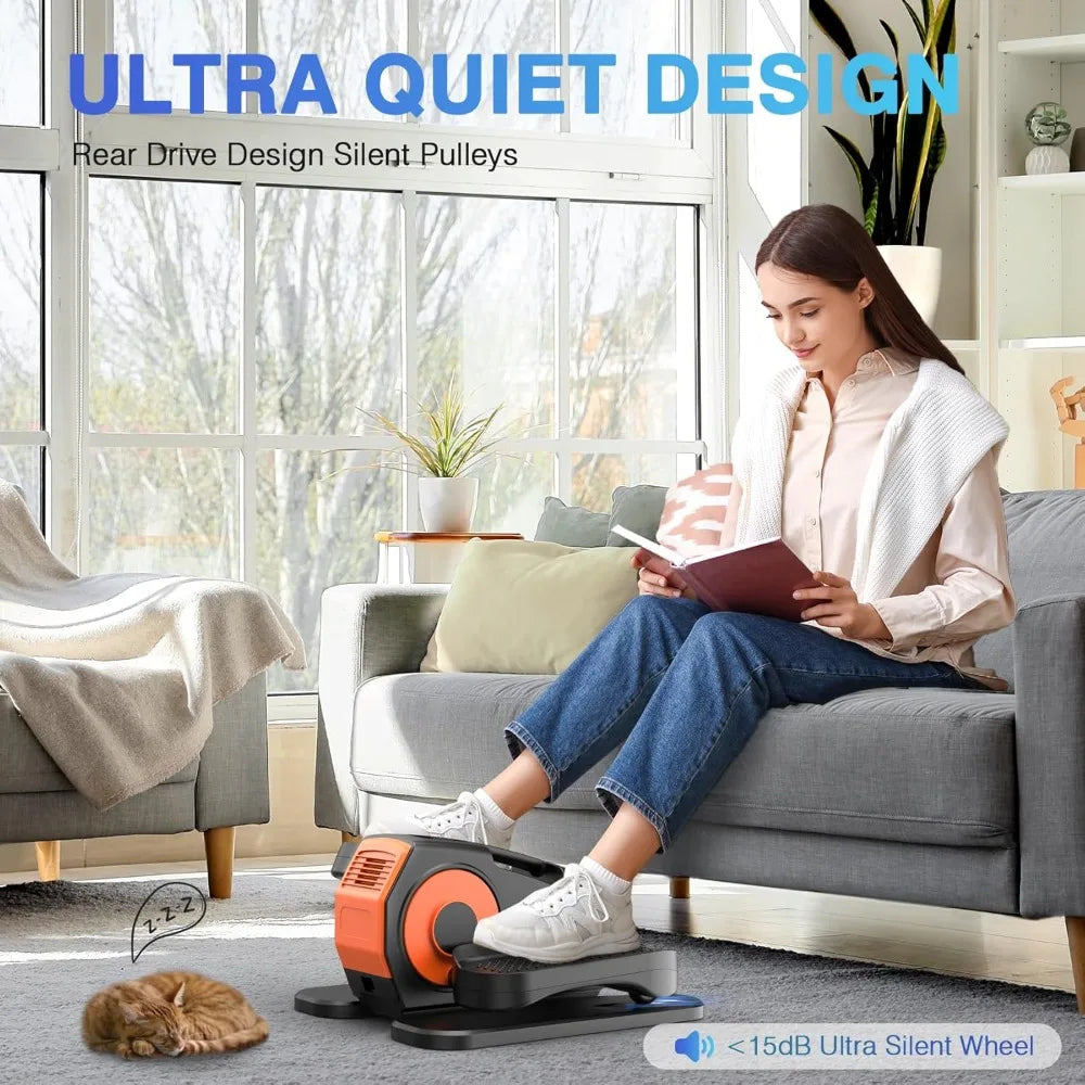 Under Desk Elliptical Pedal Exerciser For Seniors Remote 12 Speeds