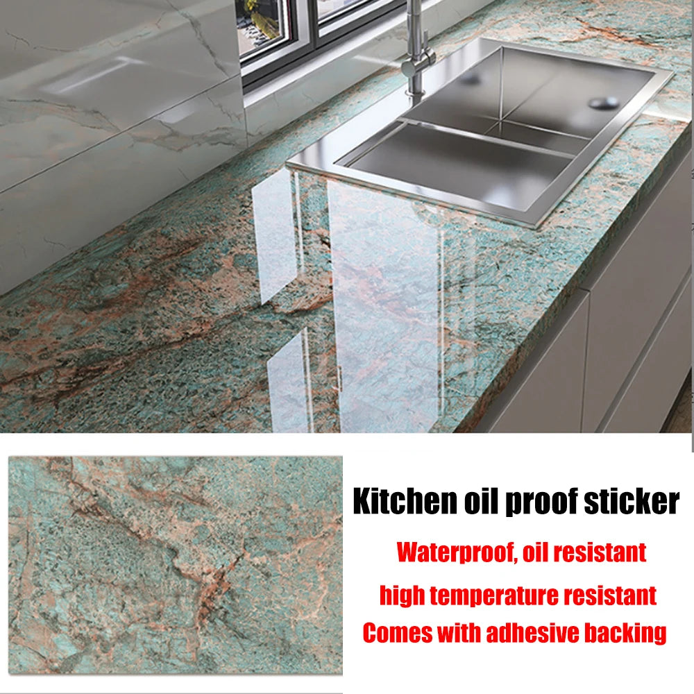 Oil Proof Kitchen Wall Stickers Self Adhesive Protective Wallpaper PVC
