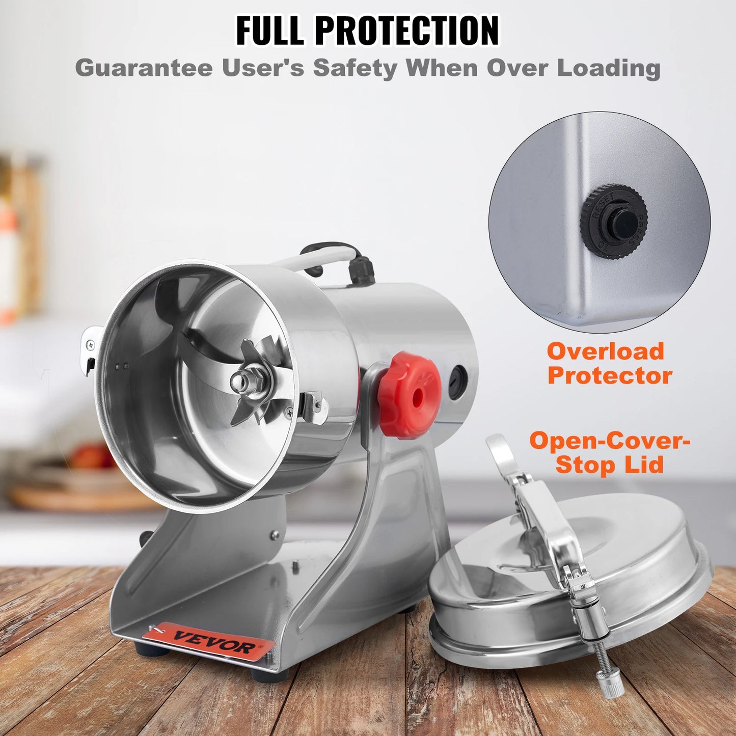 SucceBuy Electric Grain Mill Grinder For Dry Herbs And Spices