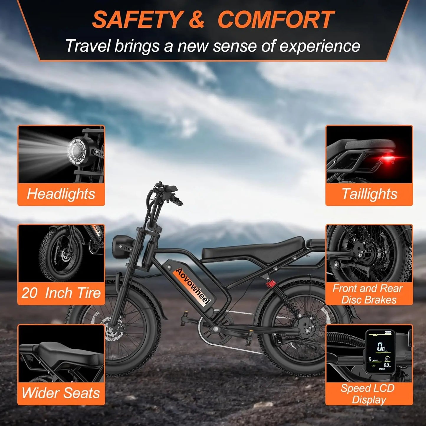 AOVOWHEEL AW2PRO Electric Bike 1500W Fat Tire All Terrain