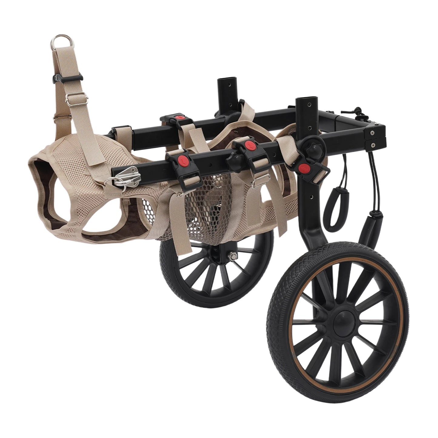 Bymaocar Adjustable Aluminum 2 Wheel Dog Wheelchair Up To 65kg